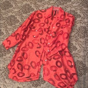 Size small I.C. orange button down